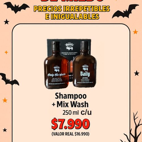 Oferta del terror Shampoo mas mix wash 250ml Boffel