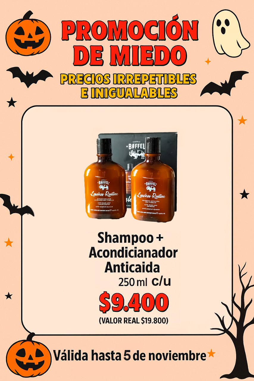 Oferta del terror Shampoo mas Acondicionador 250ml Boffel