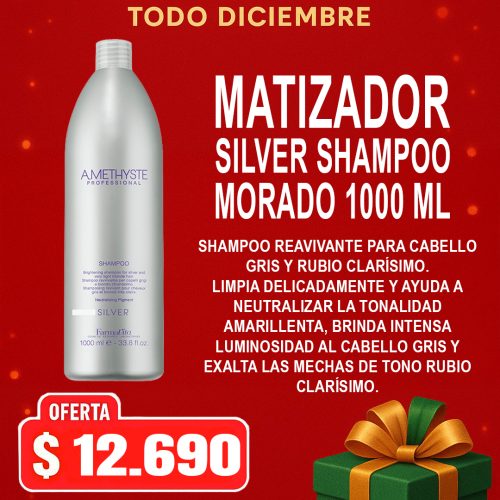 Ofertas Navidad Matizador silver shampoo morado 1000ml
