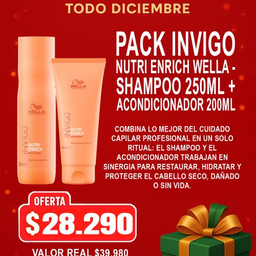 Ofertas Navidad Pack Shampoo 250ml + Acondicionador 200ml INVIGO