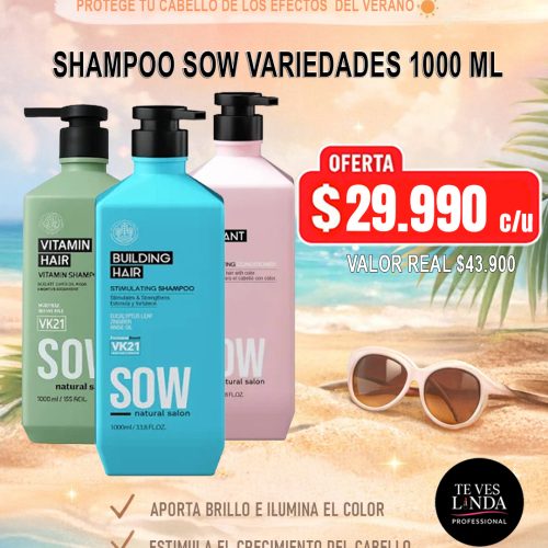 Oferta Verano Shampoo SOW Variedades 1000ml