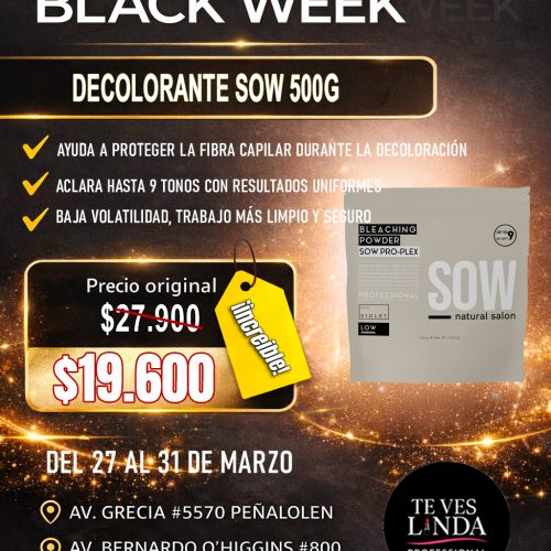 DECOLORANTE SOW 500GR BLACK WEEK