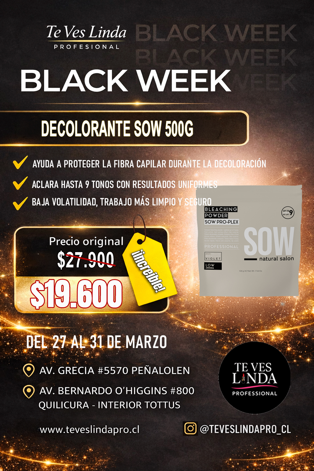 DECOLORANTE SOW 500GR BLACK WEEK
