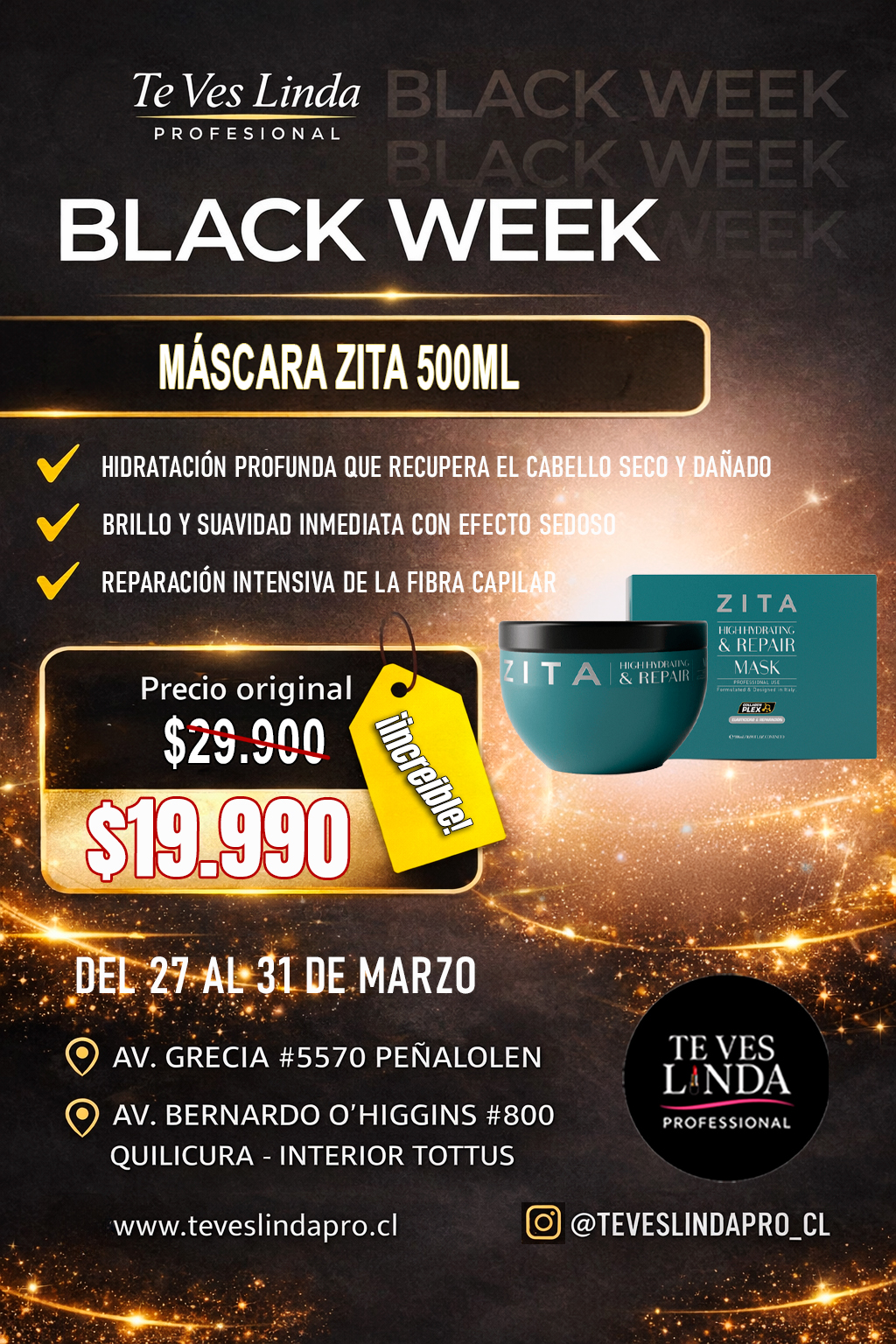 MASCARA ZITA 500ML BLACK WEEK