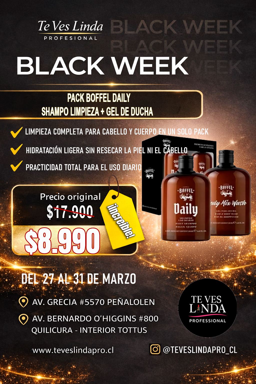 PACK BOFFEL SHAMPOO + GEL DE DUCHA BLACK WEEK