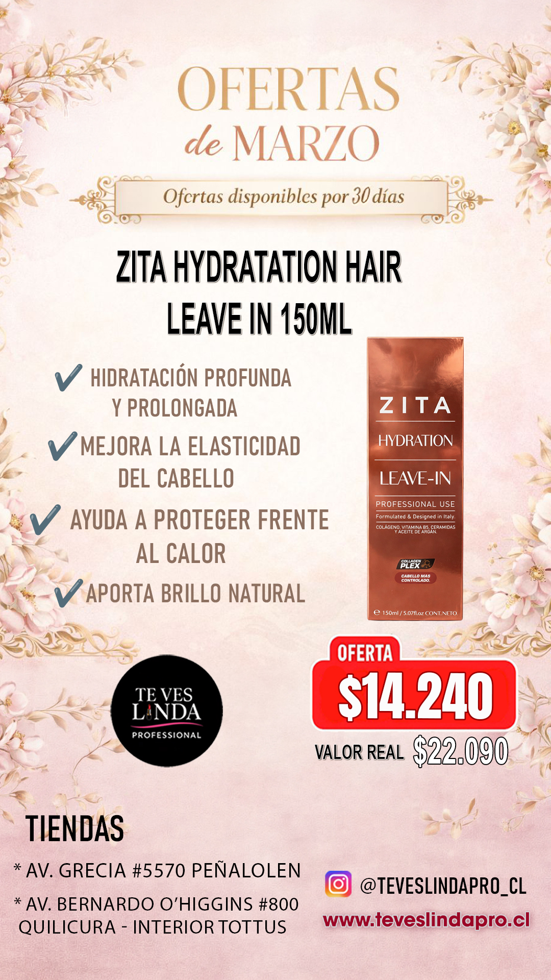 Oferta Marzo Zita leave in hydratation - 150ml