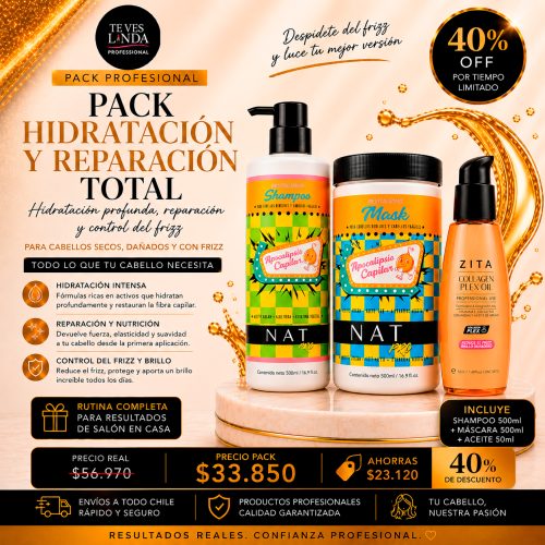 Oferta Pack Hidratacion y Reparacion total NAT y ZITA